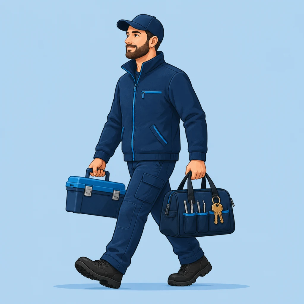 Locksmith carrying equipment in Arkley