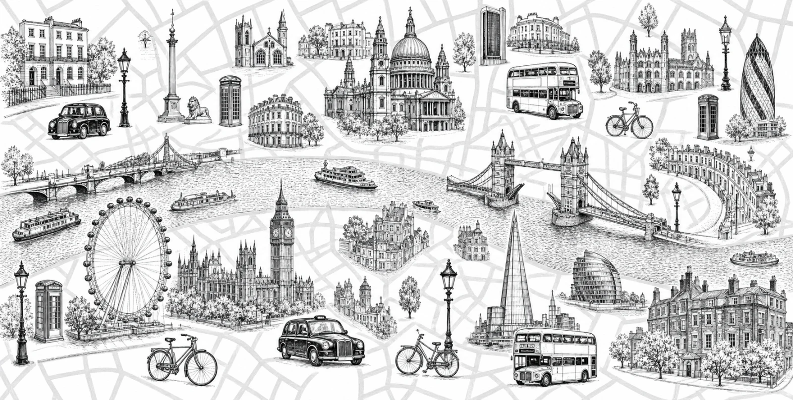Illustrated map of London locksmith coverage areas